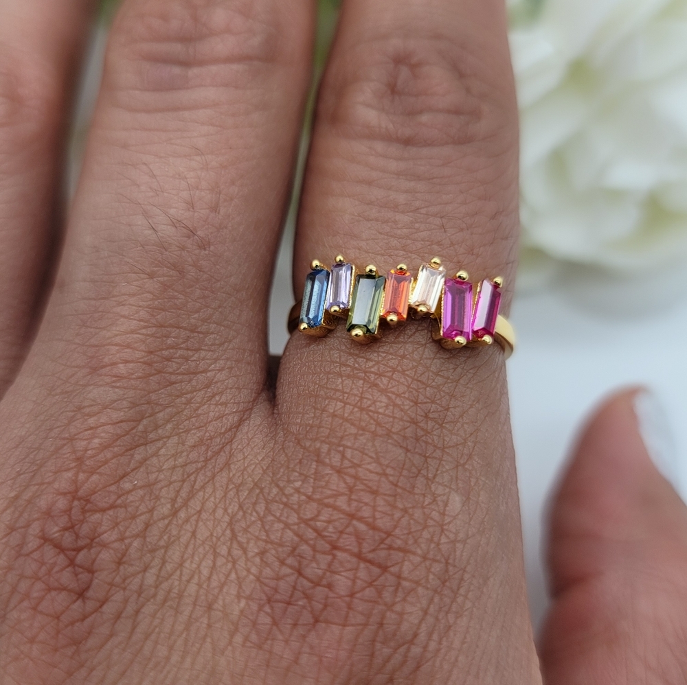 🥰 COLORFUL SPIRIT STERLING SILVER RING - Picture 6 of 11
